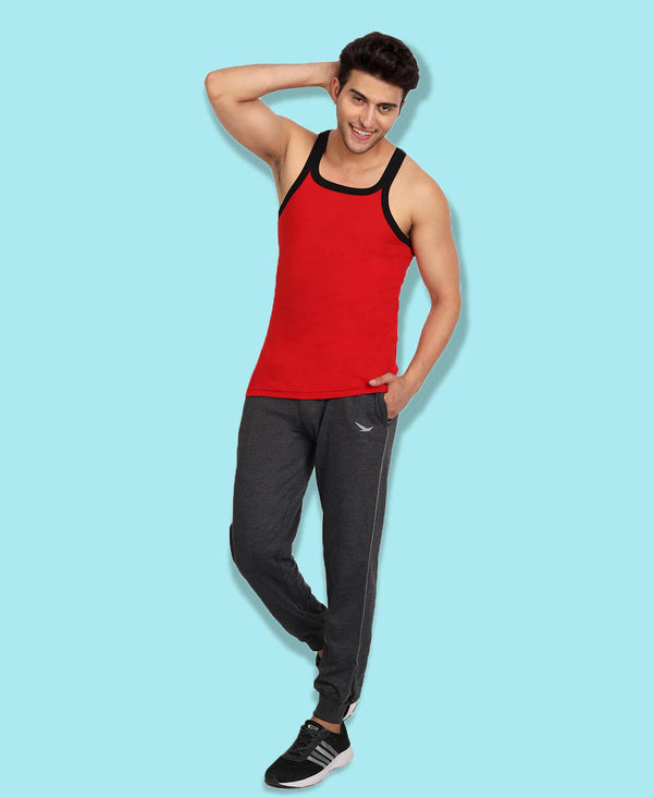 HiFlyers Mens Anthra Slim Fit Solid Terry Joggers