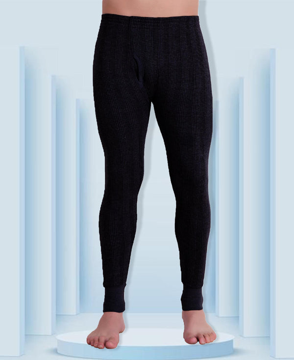 T.T. Men Hotpot Elite Light Weight , Super Warm With Polyfill Sandwich Technology Thermal Set - Black