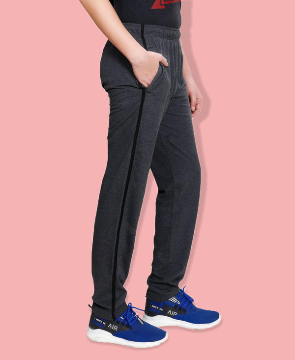 T.T. Men Cotton Track Pants - Anthra