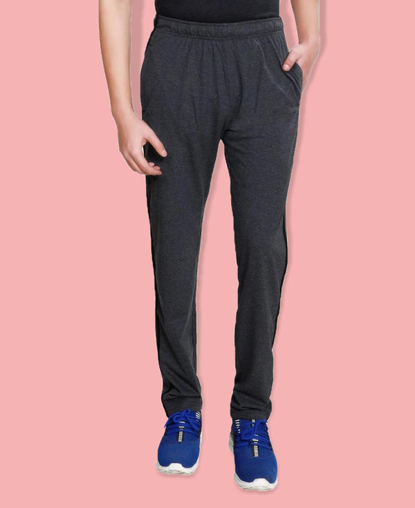 T.T. Men Cotton Track Pants - Anthra