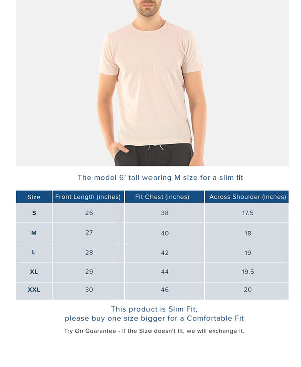 T.T. Men’S Organic Cotton T-Shirt|Melange Slim Fit Tees For Men | Round Neck|Regular Fit|Anti-Bacterial & Lightweight | Ideal For Gym/Sports Activities|Brown