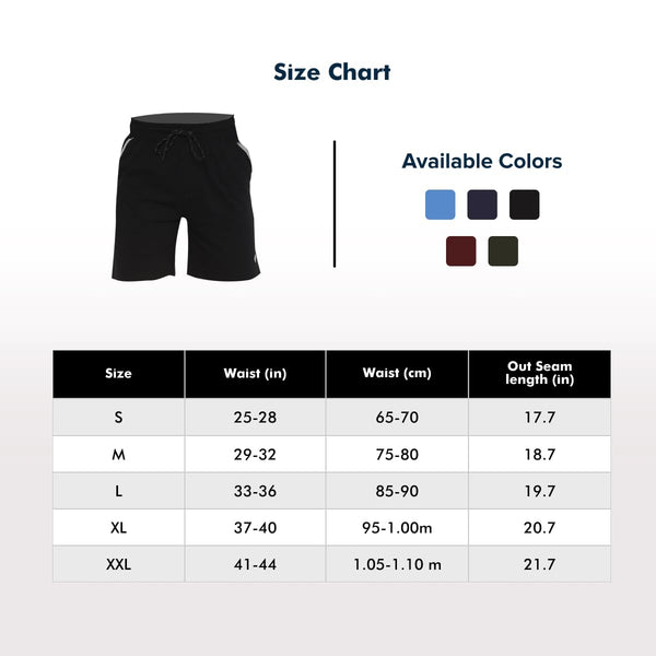 Almo Men Combed Cotton Knitted Shorts | Regular Fit | Soft & Breathable | Everyday Comfort Shorts for Men-Ultramarine