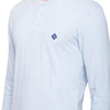Almo Men Cotton Slub Henley T-Shirt | Full Sleeve | Lightweight & Breathable | Regular Fit Casual T-Shirt for Men-Light Blue