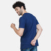 Almo Men Cotton Slub Henley T-Shirt | HalfSleeve | Lightweight & Breathable | Regular Fit Casual T-Shirt for Men-Navy