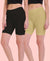 T.T. Pearl Women 100% Cotton Multipurpose Shorts Pack Of 2 Black & Skin