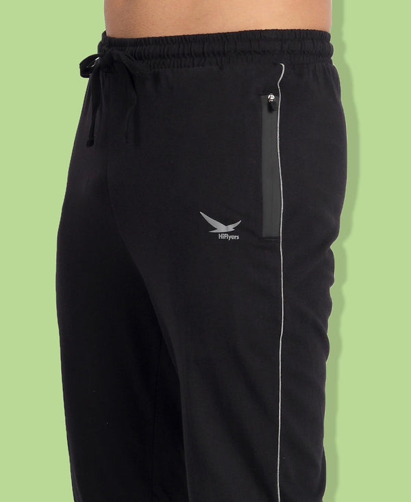 HiFlyers Mens Black Track Pants
