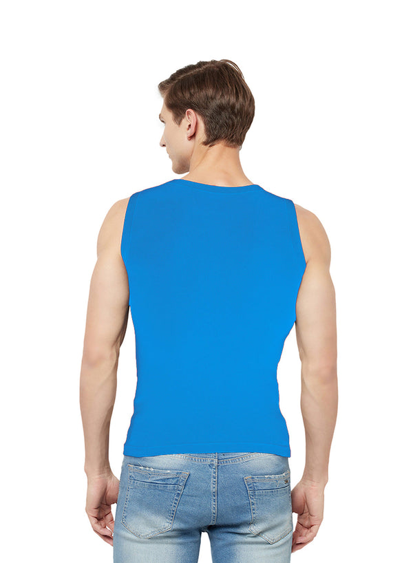 T.T. Men Printed Muscle Tees Pack Of 1 Blue