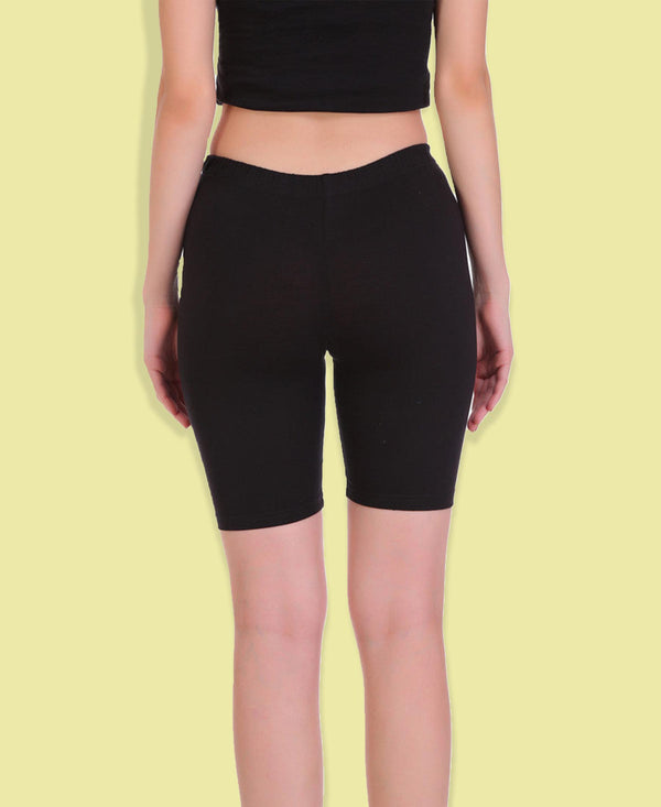 T.T. Pearl Women 100% Cotton Multipurpose Shorts Pack Of 2 Red & Black