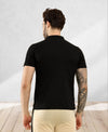 T.T. Men Slim Fit Cotton Polyster Pique Polo Half Sleeve T-Shirt Black