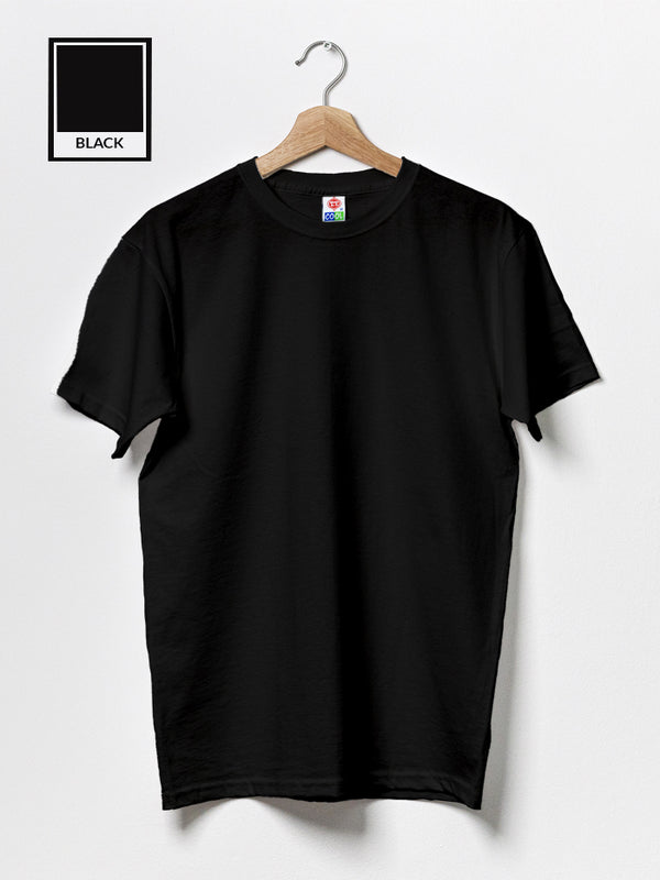 T.T. Men'S Eco Friendly (Cotton Rich) Recycled Fabric Solid Regular Fit Round Neck T-Shirt Pack Of 2 -Black-Bottle Green