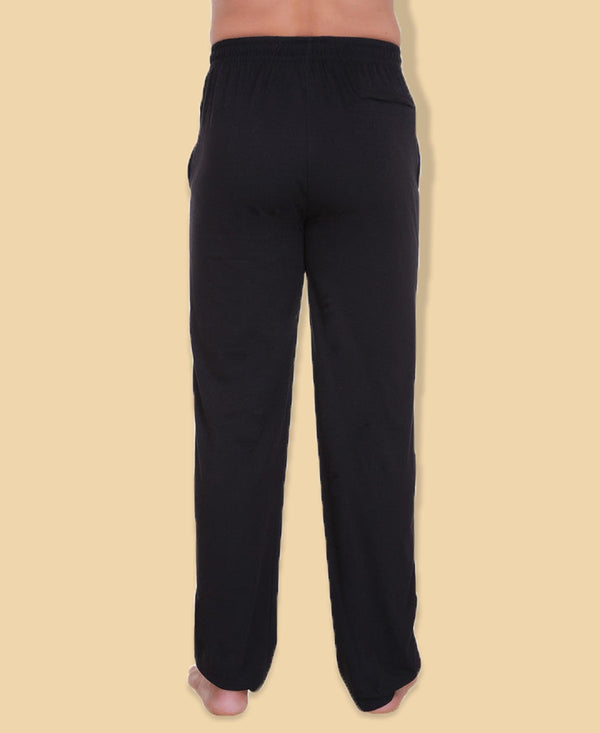 HiFlyers Mens Black Comfort FitSolid Trackpant