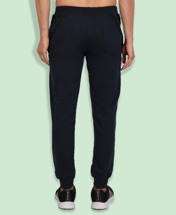 HiFlyers Men Black Slim Fit Solid Terry Joggers