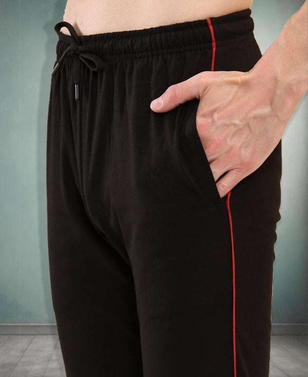 T.T. Men'S Poly Jersey Three Fourth -Black