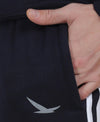 HiFlyers Mens Navy Regular Fit Solid Micro Polyester Fabric Tracksuit (All Season)