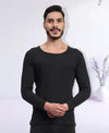 T.T. Men Regular Fit Cotton Rich With Elastomeric Finish Thermal Top Pack Of 1-Black