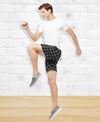 T.T. Men Cool Check Shorts Pack Of 1 Black