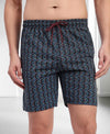 T.T. Men Regular Fit Cotton Polyster Printed Short With Zip Pocket Pack Of 1-Black Geometric
