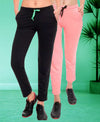 T.T. Women 100% Cotton Interlock Fabric Track Pant Pack Of 2