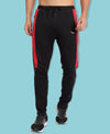 HiFlyers Men Black & Red Colourblocked Track Pants