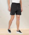 T.T. Men Cool Check Shorts Pack Of 1 Black