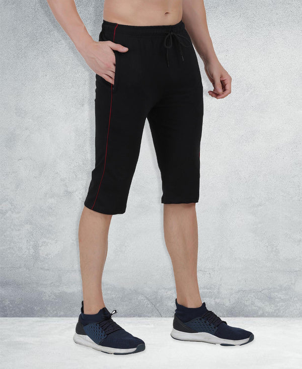 T.T. Men'S Cotton Capri Black