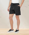 T.T. Men Cool Check Shorts Pack Of 1 Black