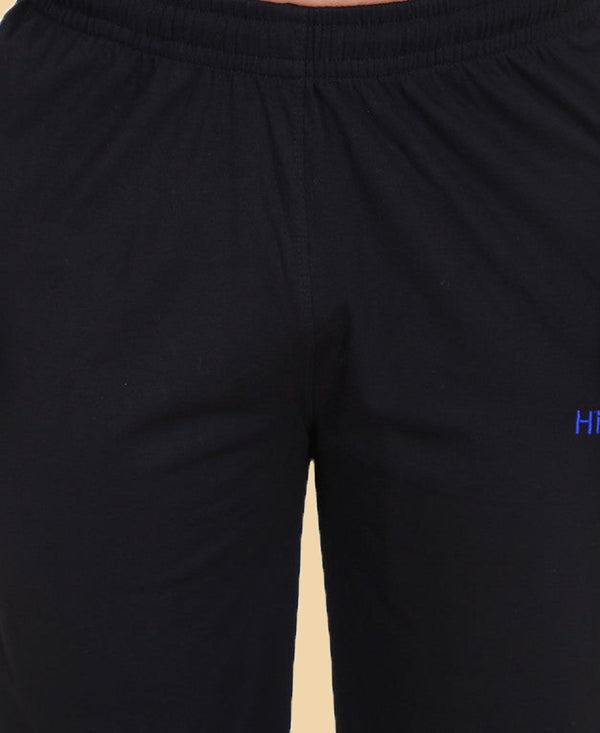 HiFlyers Mens Black Comfort FitSolid Trackpant