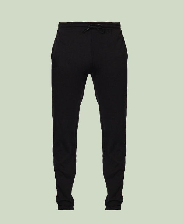 T.T. Men Cotton Track Pants - Black