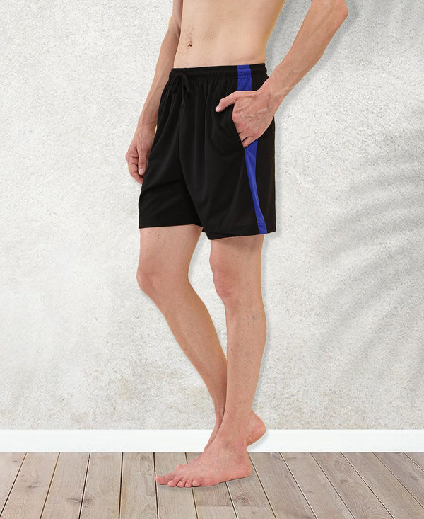 T.T. Men Regular Fit Poly Jersey Cut And Sew Bermuda Short Pack Of 3-Black-Maroon-Navy