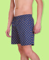 HiFlyers Men Printed Cotton Boxer Short Blue