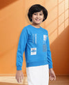 HiFlyers Boys Regular Fit | Premium Cotton Fleece |Full Sleeves|Round Neck|Trendy Winter Wear| Sweatshirts For Boys And Girls -Blue