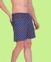 HiFlyers Men Printed Cotton Boxer Short Blue