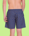 HiFlyers Men Printed Cotton Boxer Short Blue