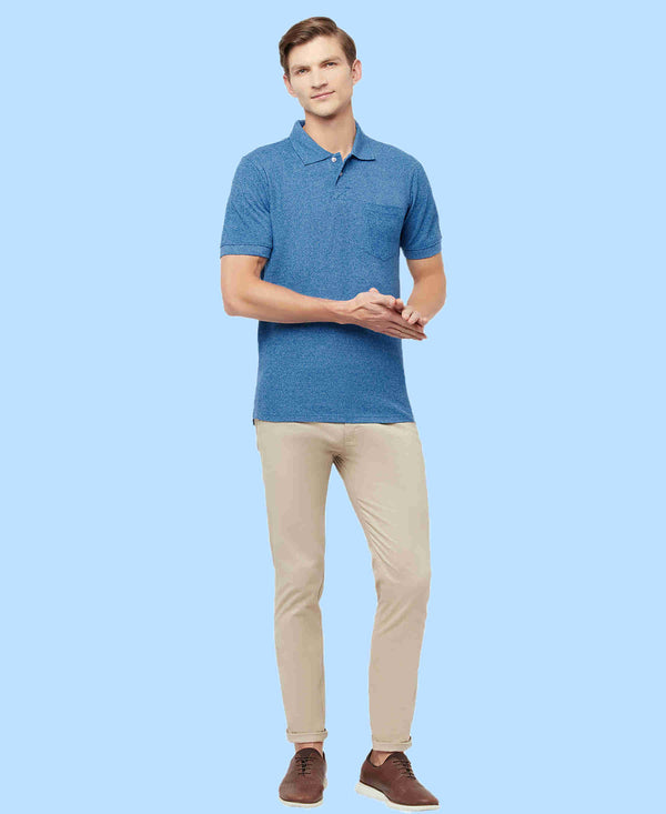 HiFlyers Men'S Grindle Tshirts With Pocket Blue