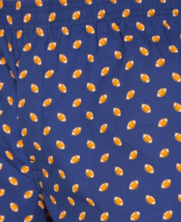 HiFlyers Men Printed Cotton Boxer Short Blue