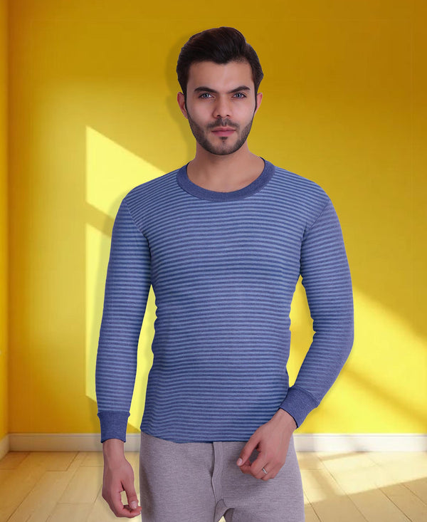 T.T. Mens Navy Slim FitSolid Hotpot Designer Thermal Top