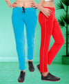 T.T. Women 100% Cotton Interlock Fabric Track Pant Pack Of 2