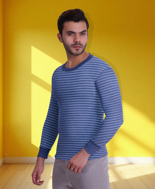 T.T. Mens Navy Slim FitSolid Hotpot Designer Thermal Top