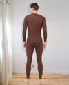 T.T. Mens Brown Slim FitSolid Hotpot Thunder Thermal Trouser