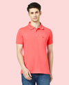 HiFlyers Men'S Solid Regular Fit Polo T-Shirt With Pocket -Cherry