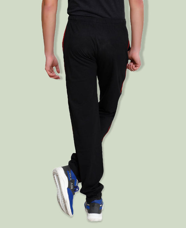 T.T. Men Cotton Track Pants - Black