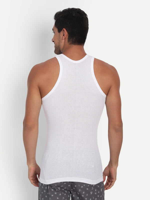 T.T. Men Derby Vest -Black White: Grey Mã©Lange (Pack Of 3)