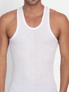 T.T. Men Derby White Vest (Pack Of 2)