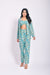 Turquoise printed 3 piece co ord set