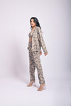 Gray printed 3 piece cord