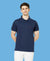 HiFlyers Men'S Solid Regular Fit Polo T-Shirt With Pocket -Denim