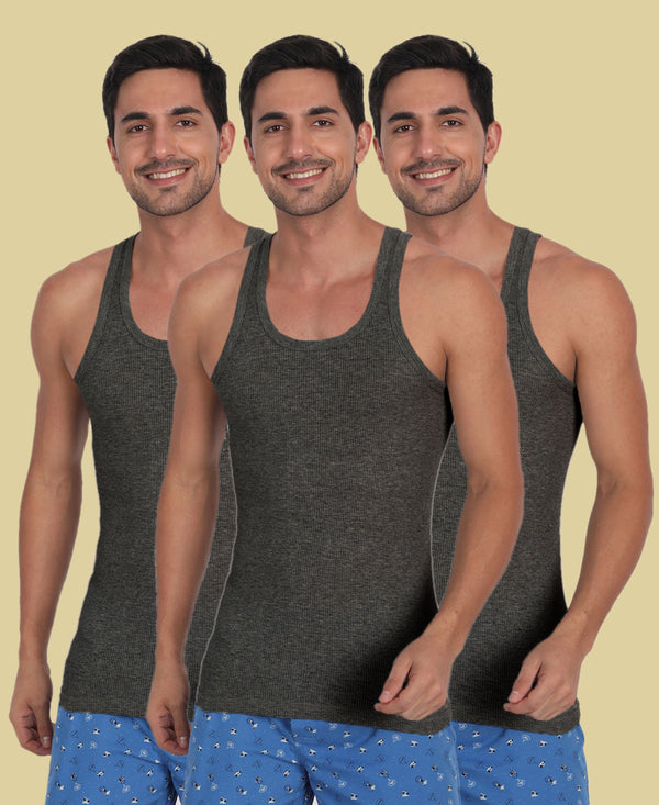 T.T. Men Desire Derby Premium Anthra Vest (Pack Of 3)