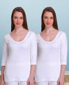 T.T. Women Hotpot Elite 3/4Th Slip Thermal Pack Of 2- White