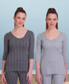 T.T. Women Hotpot Elite 3/4Th Thermal Slip Anthra-Grey (Pack Of 2)
