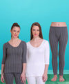 T.T. Women Thermal Top And Pyjama (Pack Of 3)